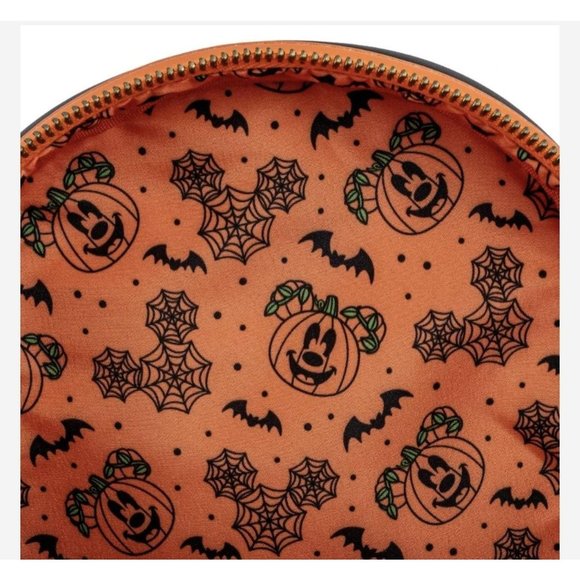 Loungefly Mick-O-Lantern Glow in the Dark mini backpack-In Stock - Picture 3 of 7